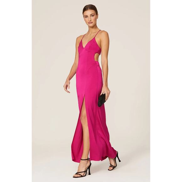 Manning Cartell Dresses & Skirts - Manning Cartell Facetime Open Strappy Back Slip Maxi Dress Gown Pink Women's 2